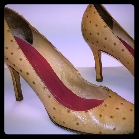 kate spade Shoes - Used Kate Spade Ostrich Heels